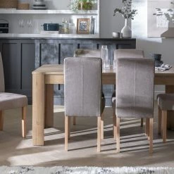 The Surprise Price - Habitat Miami Wood Effect Dining Table & 6 Brown Chairs Dining Room Sets -Dining Sales Shop unnamed file 510