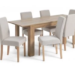 The Surprise Price - Habitat Miami Wood Effect Dining Table & 6 Brown Chairs Dining Room Sets -Dining Sales Shop unnamed file 518