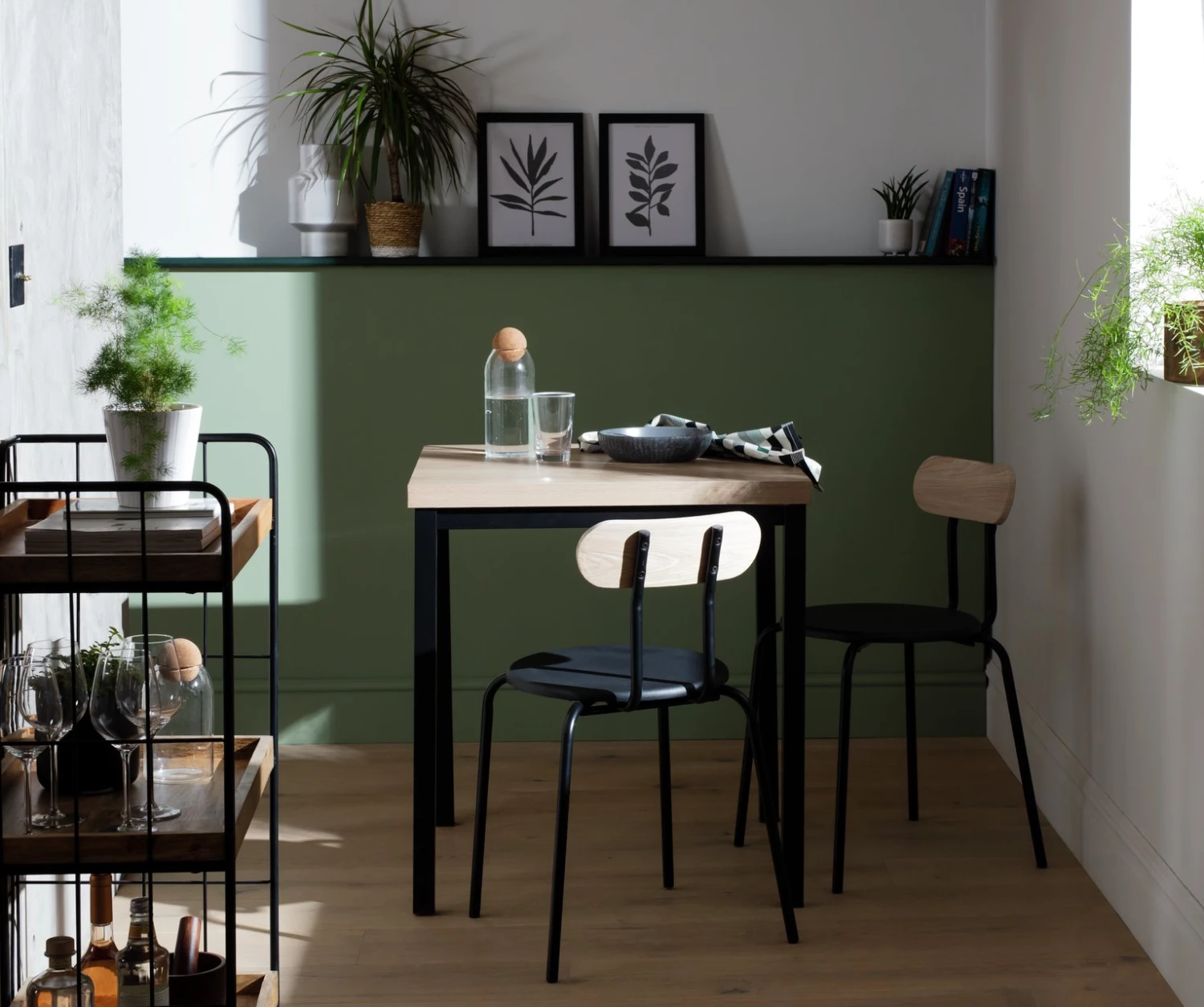 Shipping Included - Habitat Zayn Wood Effect Dining Table & 2 Black Chairs Furniture 4 Shipping Included - Habitat Zayn Wood Effect Dining Table & 2 Black Chairs Furniture - Image 2