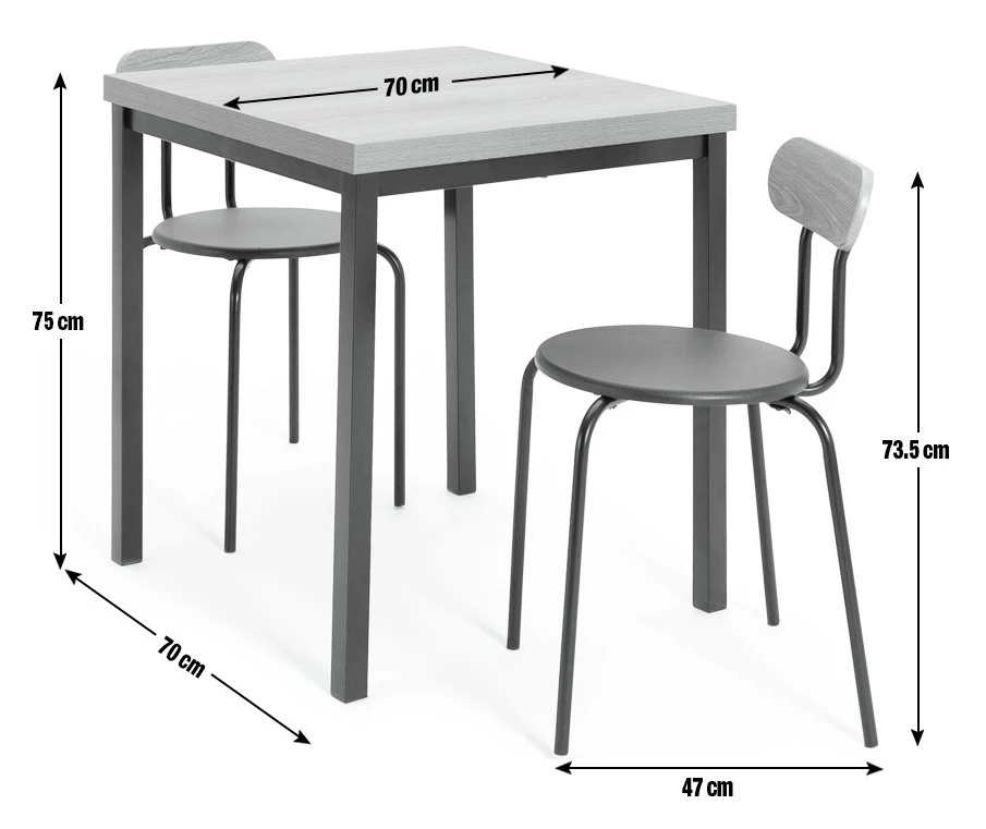 Shipping Included - Habitat Zayn Wood Effect Dining Table & 2 Black Chairs Furniture 7 Shipping Included - Habitat Zayn Wood Effect Dining Table & 2 Black Chairs Furniture - Image 5