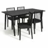 Free Shipping - Habitat Nel Wood Dining Table & 4 Black Chairs Furniture -Dining Sales Shop unnamed file 607