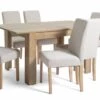 Free Shipping - Habitat Miami Wood Effect Dining Table & 6 Cream Chairs Dining Room Sets -Dining Sales Shop unnamed file 645