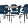 Flash Sale - Habitat Huntington Wood Effect Dining Table & 6 Blue Chairs Furniture -Dining Sales Shop unnamed file 679