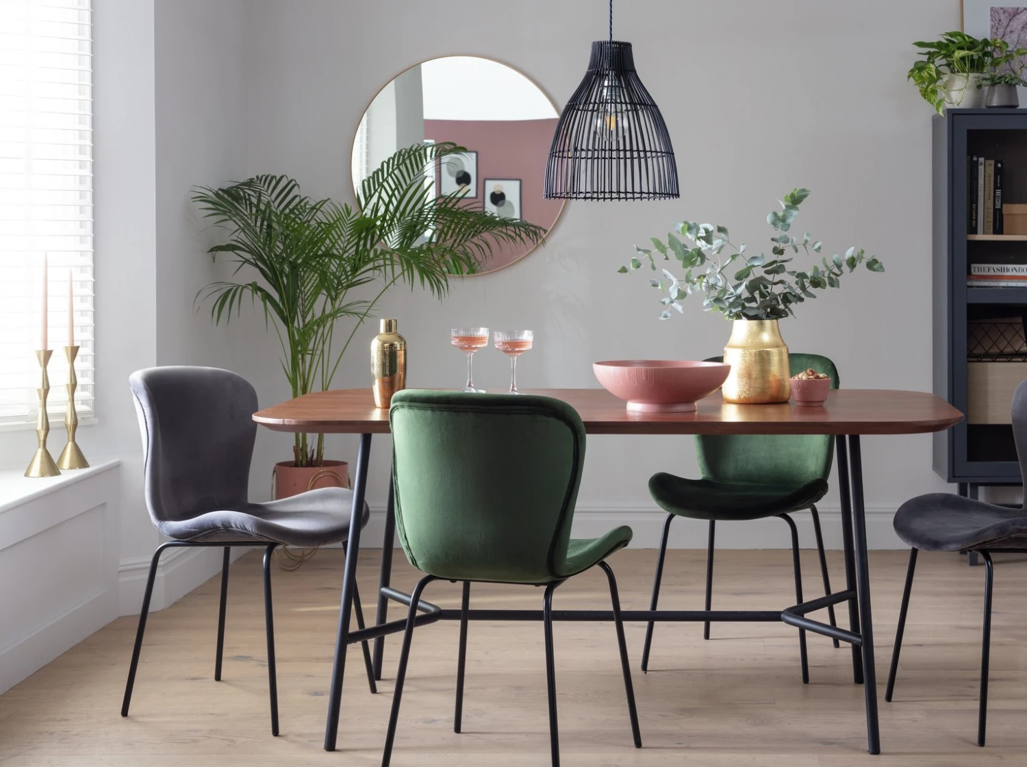 Flash Sale - Habitat Huntington Wood Effect Dining Table & 6 Blue Chairs Furniture 4 Flash Sale - Habitat Huntington Wood Effect Dining Table & 6 Blue Chairs Furniture - Image 2