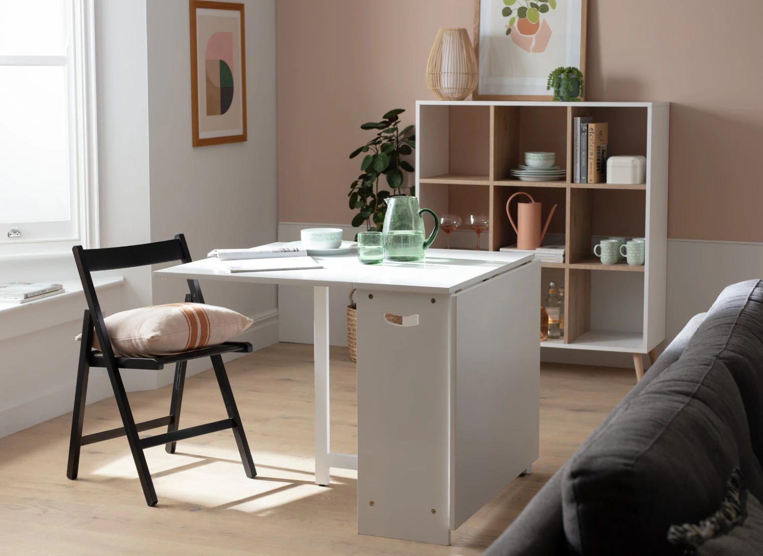 On Sale - Habitat Toby Folding 4 Seater Dining Table White Dining Tables 4 On Sale - Habitat Toby Folding 4 Seater Dining Table White Dining Tables - Image 2