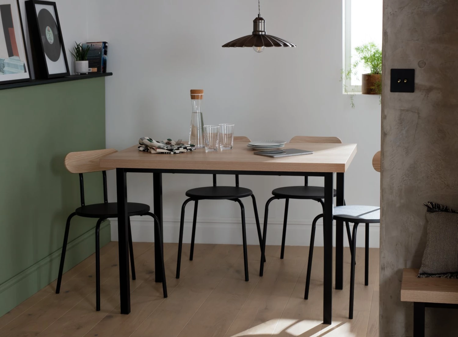 Shipping Included - Habitat Zayn Wood Effect 4 Seater Dining Table Oak Dining Tables 4 Shipping Included - Habitat Zayn Wood Effect 4 Seater Dining Table Oak Dining Tables - Image 2