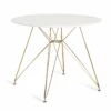 Best Price - Habitat Maddix Round 4 Seater Dining Table Brass & White Dining Tables -Dining Sales Shop unnamed file 816