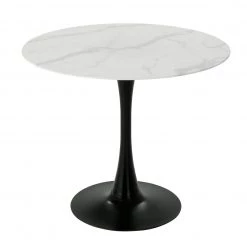 Best Price - Habitat Tulip Marble Effect 4 Seater Dining Table Black And White Dining Tables