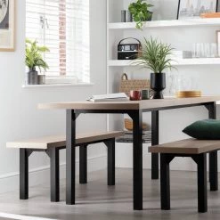 The Surprise Price - Habitat Zayn Wood Effect Dining Table & 2 Benches Ash Space Saving Dining Sets -Dining Sales Shop unnamed file 88